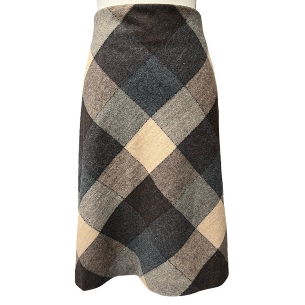 GAP Plaid Mini Skirt in Black, Brown & Cream - Picture 2 of 12